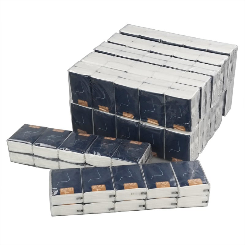 HOMMP 4-ply Pocket Packs Facial Tissues (120 Packs), Mini Pocket Tissue Packs - Image 1
